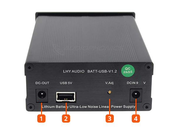 LHY AUDIO BATT-USB Alimentation Linéaire Régulée sur batterie 5V 2A